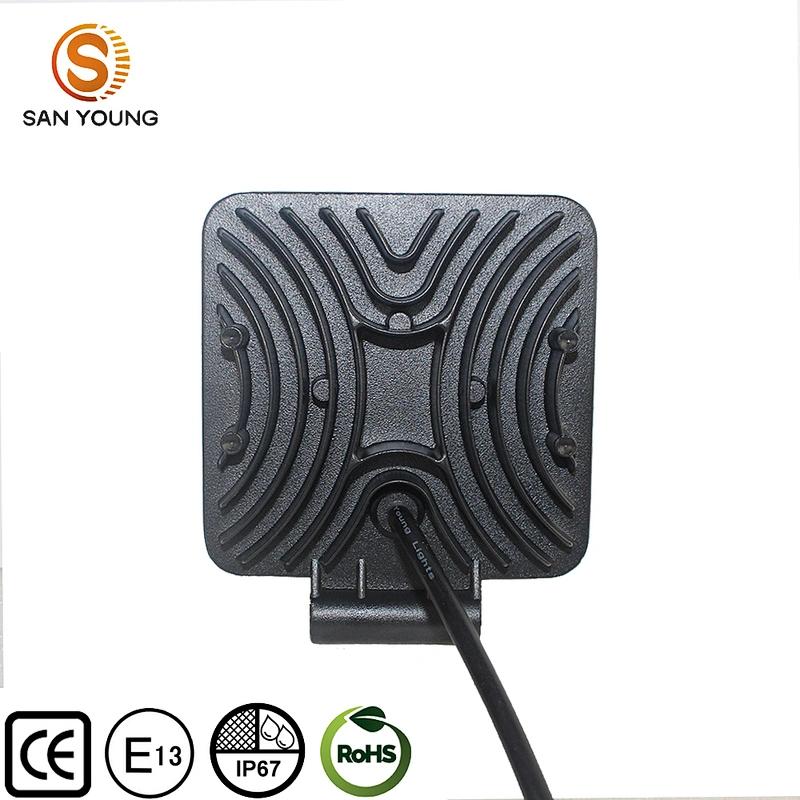 New Design LED Car Lights Square Shape 75W Cool White LED Work Lights 12-24V Waterproof 4 inch trucks work lamp