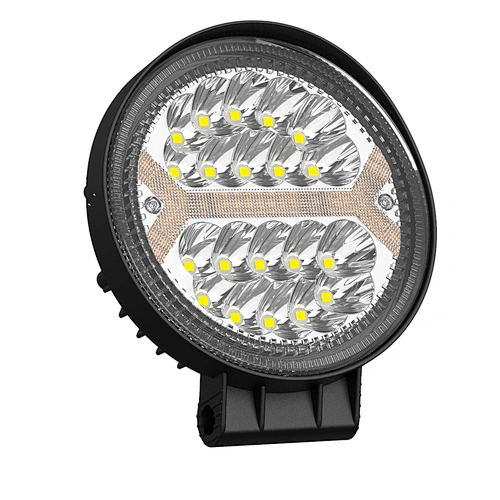 138w Round trucks work lamp amber + white 4 inch strobe led work light with DRL flash light 12V 24V ramp a led 4x4