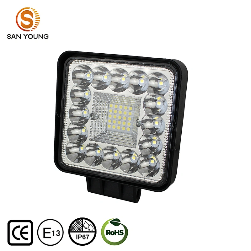 4 inch square 120W trucks pods light 12V 24V trucks work lamp atv utv LED machine work light