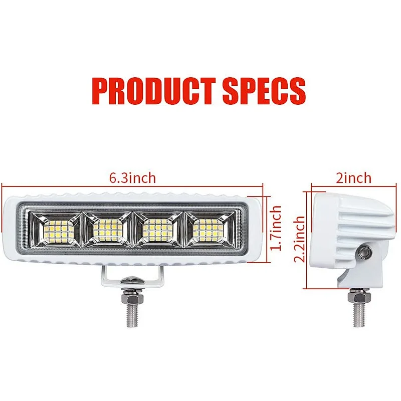 6 inch LED light bar Offroad Driving Light led fog light bar 4WD 72W waterproof trucks ship marine LED work lamp floodlight