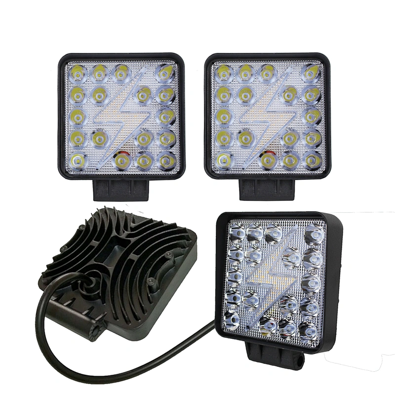 4 inch New LED led fog driving lights LED spots lights square for trucks tractors work light flash lamp 144W 12V 24V