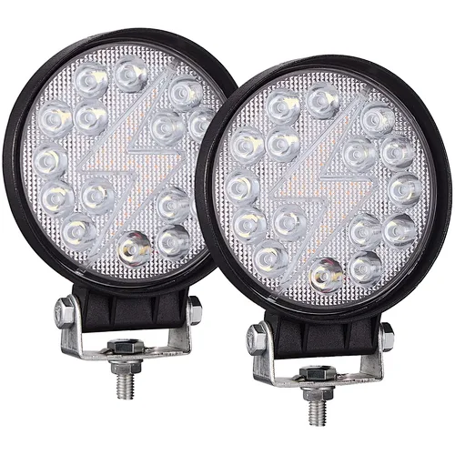 4 Inch LED Fog Lights for Trucks 10-80V Round Dual Color Light Waterproof LED Work Light Off-Road Lights for Truck ATV UTV SUV