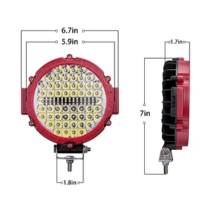 Red 7 inch Round 2021 Auxiliary Offroad Driving Light 210W 7 inch for 4x4 led off road driving lamp 4x4 4WD led spot light