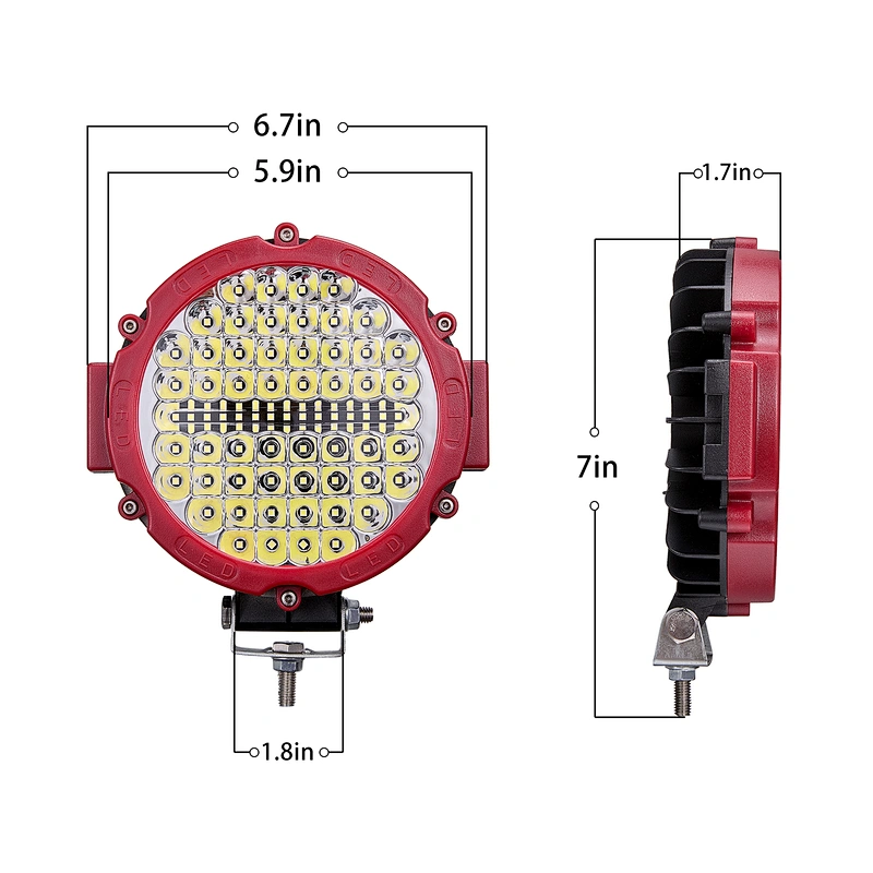 Red 7 inch Round 2021 Auxiliary Offroad Driving Light 210W 7 inch for 4x4 led off road driving lamp 4x4 4WD led spot light