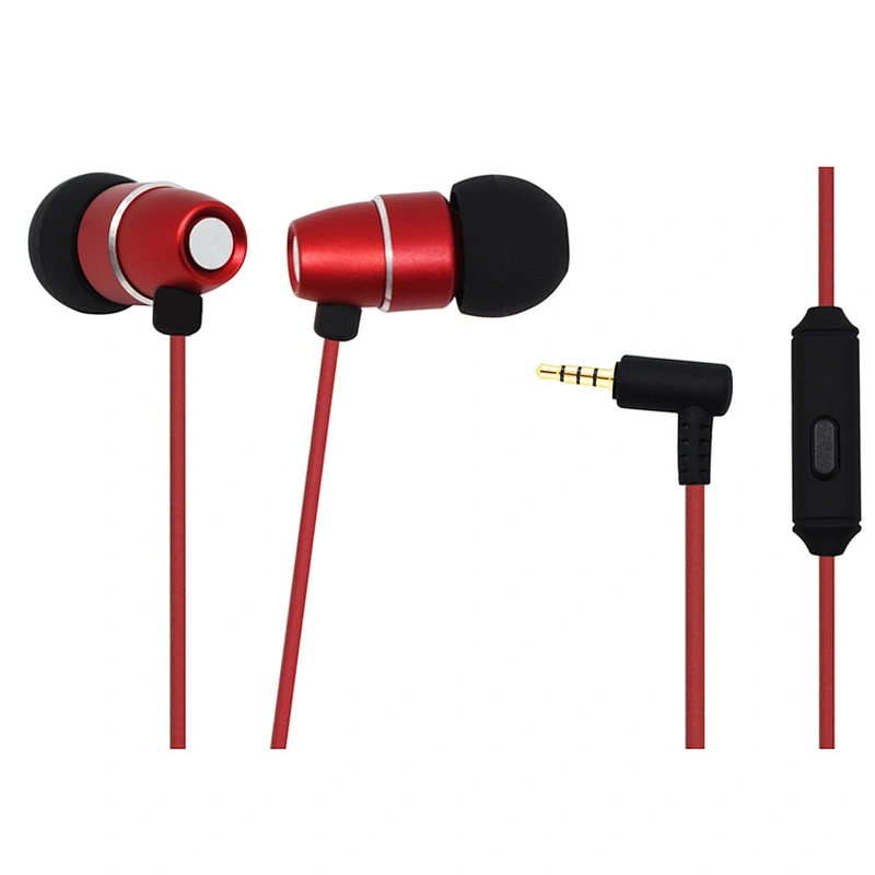 High quality noise cancelling music in ear metal wired earphones