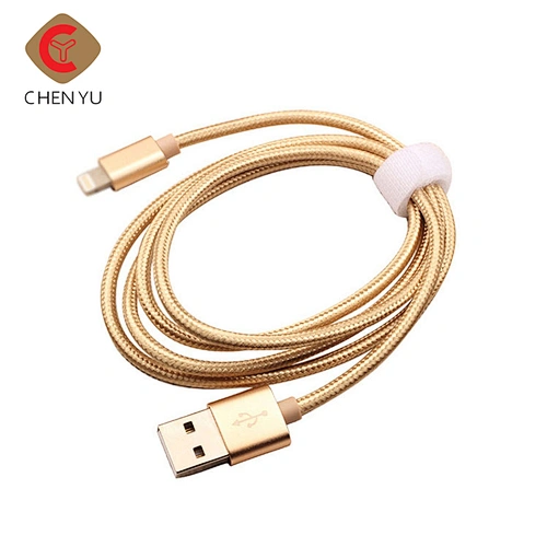 Best Seller 1M Fast Charging Fabric Nylon Braided USB Data Cable For Iphone Charger