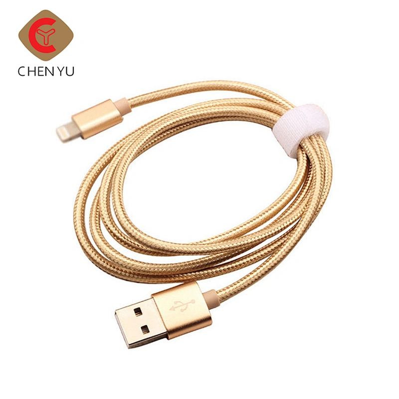 Best Seller 1M Fast Charging Fabric Nylon Braided USB Data Cable For Iphone Charger