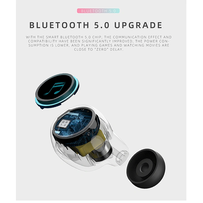 2020 new travel-friendly 3000mAh earbud case cute premium earbuds with power bank