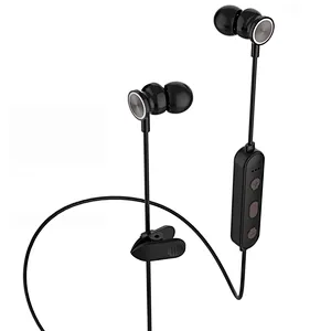 Cheap price for promotion OEM logo sport earphones earbuds handfree neckband wireless 5.0 earphone headset with clip microphone