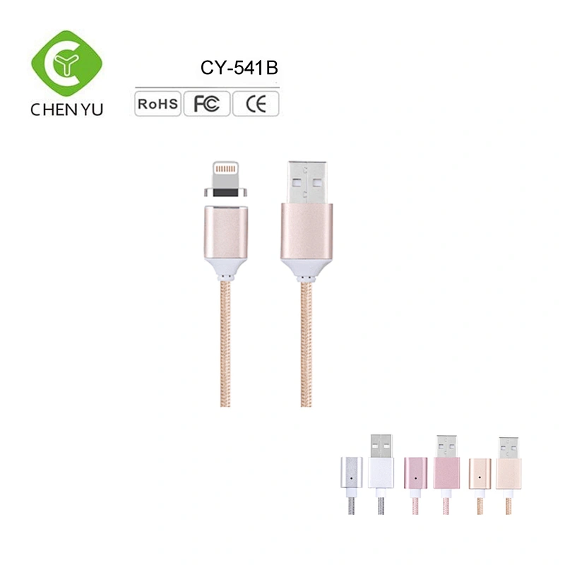 Amazon Hot selling fashionable Nylon tangle free magnetic usb cable for Iphone mobilephone