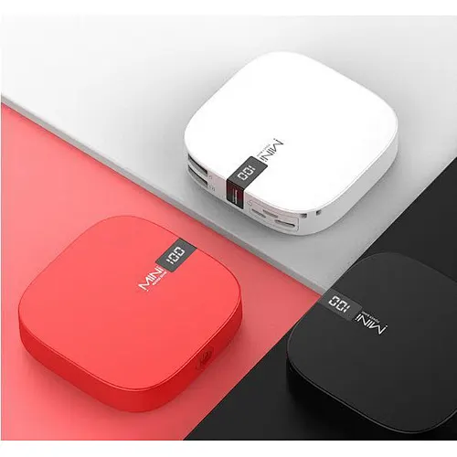 2019 Amazon trending ABS mini  power bank 10000mah Dual USB portable charger ultra slim power bank for mobile with 2 USB port
