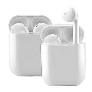Support private label logo custom print mini bluetooth earbuds wireless headphone earphone tws i12