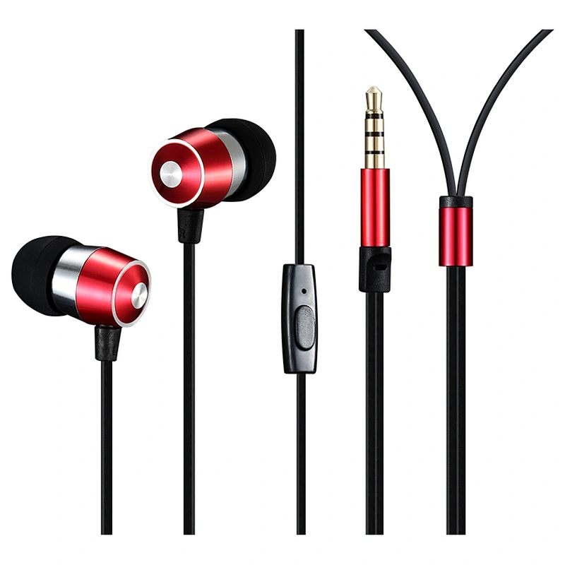 factory price noise isolating metal earphones wired headphone for cell phone and tablets