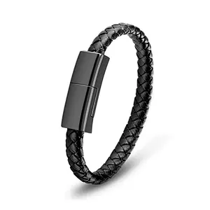 New Arrivals Promotion cables Bracelet Charging Cable Fashion Leather Braided Data Charger Cord