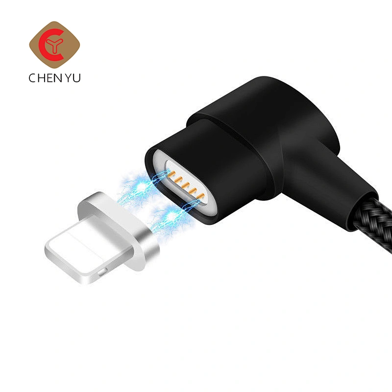 Newest product L-type 90 degrees multi universal 3-in-1 type c charging magnetic usb data cable