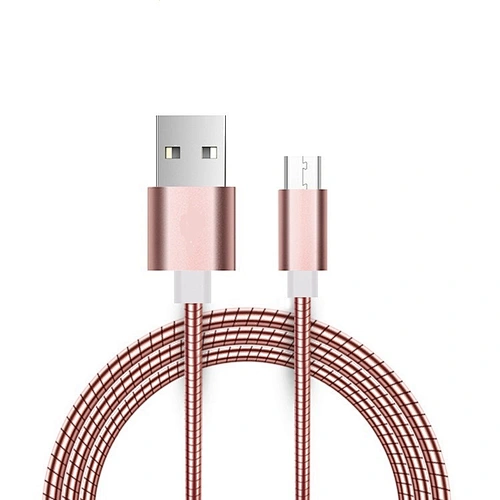 Spring Aluminum alloy Cell Phone USB Data Cable phone charger micro cable usb for Android