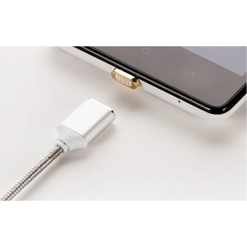 Amazon Hot selling fashionable Nylon tangle free magnetic usb cable for Iphone mobilephone