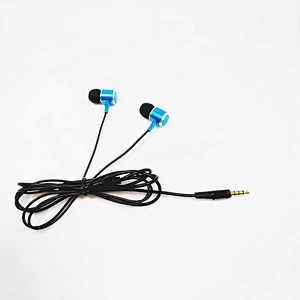 OEM logo brands dual mental headphone in-ear earphone 3.5mm wired stereo mini earphone with mic