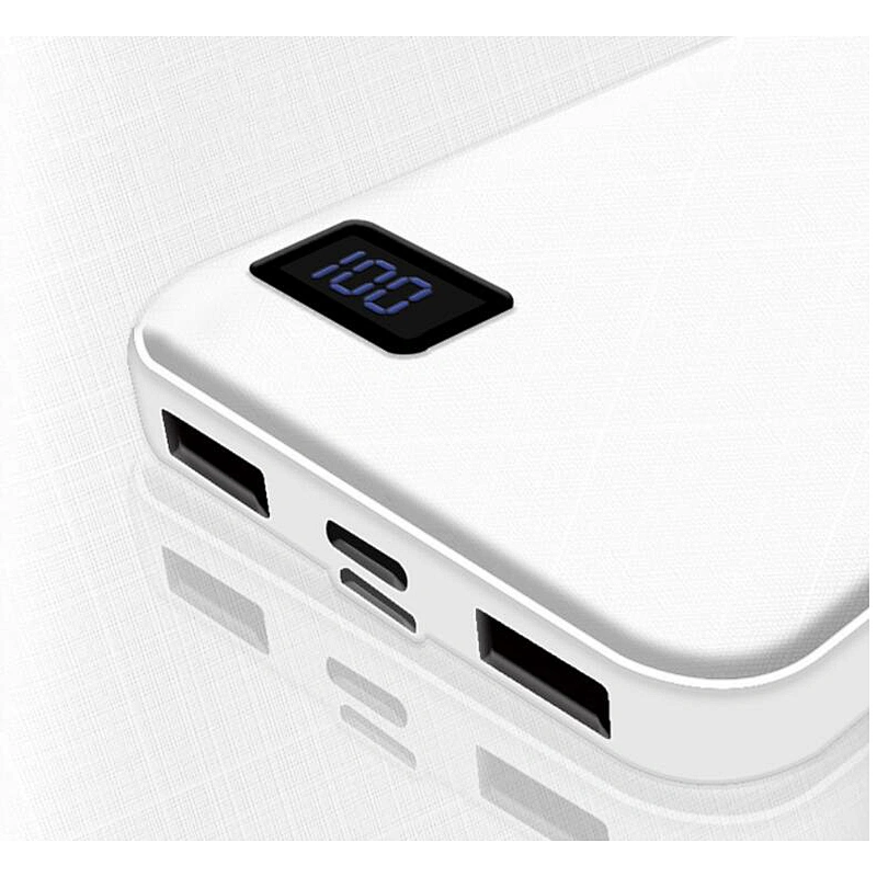 Fast charger 2 usb 10000mah power banks portable powerbank with flashlight