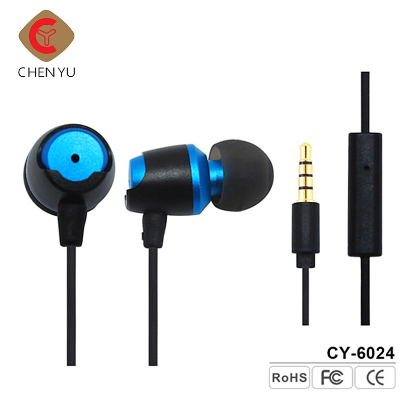 High performance ear wired stereo headphone wired earbuds earphones with mic volume control
