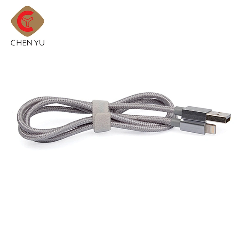 1m Colorful nylon braided smart mobile phone 8PIN usb charging cable