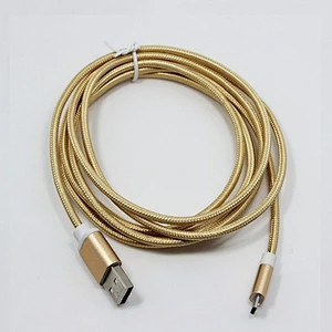 china wholesale fabric nylon braided micro fast usb charger mobile data cable
