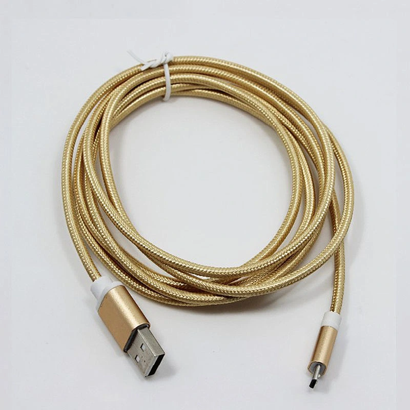 china wholesale fabric nylon braided micro fast usb charger mobile data cable