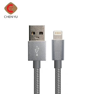 1m Colorful nylon braided smart mobile phone 8PIN usb charging cable