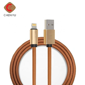 Low price soft PU leather colorful premium fast charging usb data cable