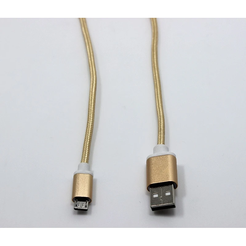 china wholesale fabric nylon braided micro fast usb charger mobile data cable