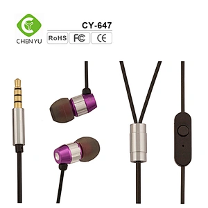 SZCHENYU Stereo in-ear deep bass noise isolating metal earphone with microphone remote control for smart phones