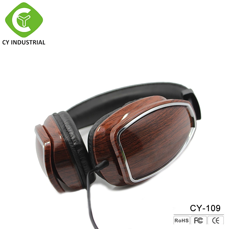 Great Value Wired HiFi Stereo Over-ear headphones , Comfortable Leather wooden headphones