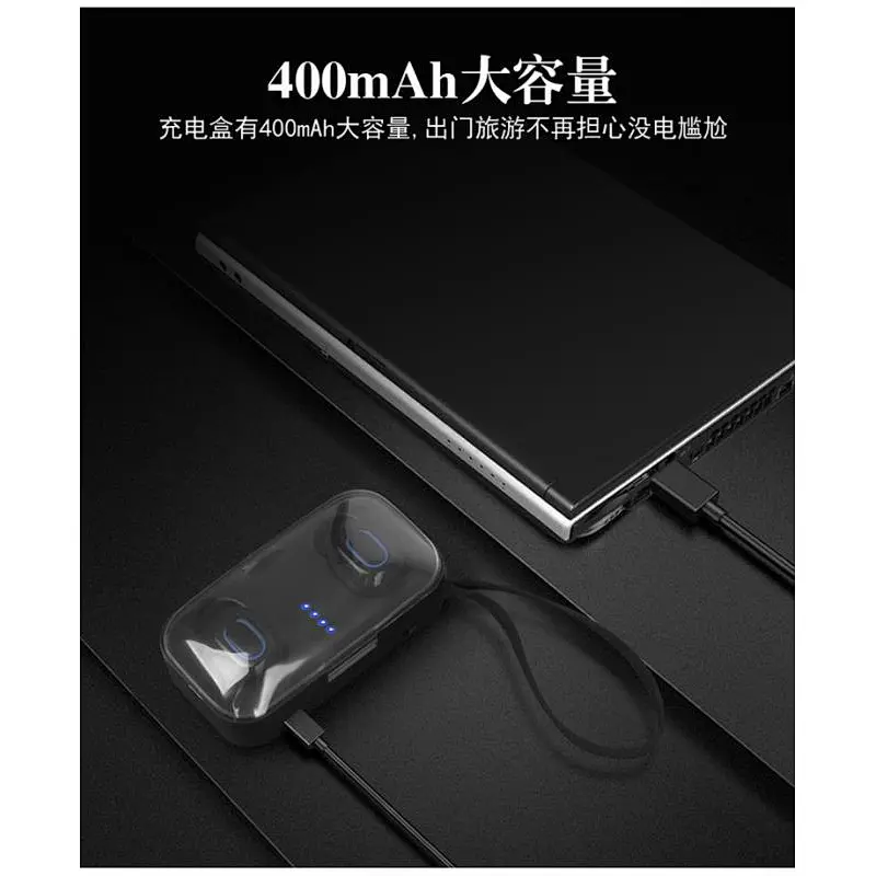 Custom printed wireless headphone TWS 5.0 earbud mini waterproof blue tooth sports earphone