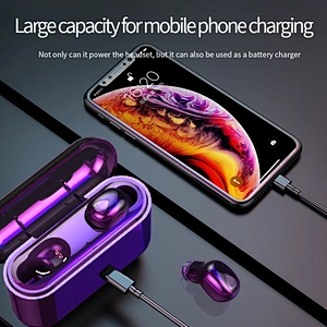 9D HI-FI 2020 New arrival LED 2000mAh power case tws wireless earphone earbuds waterproof ear buds wireless 5.0 headset pods
