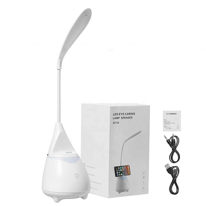 2020 New Home Office gadgets Portable Eye Caring Table Touch Lamp Flexible With Wireless Bluetooths Speaker