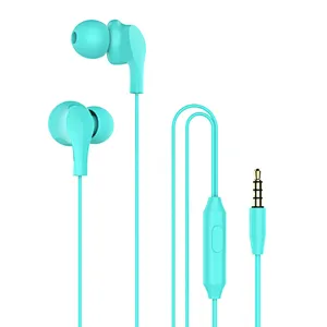 New rich bass wired In-Ear Earphone headphone with Microphone 3.5mm jack for mobile phone