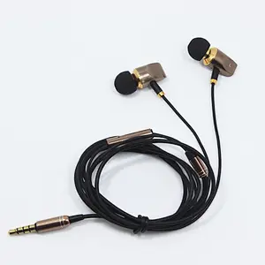 High quality metallic stereo in-ear wired earphone for mobile phone