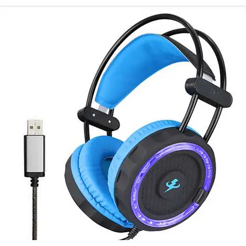 High Performance 7.1 Channel Surround Sound Stereo USB Headphones LED Gaming Headset with Microphone for PS4/Xbox one/PC/Mobile