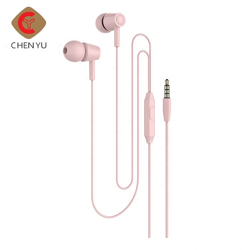 Wholesale 3.5mm stereo earbuds in ear wired earphones with mic for iPhone Android