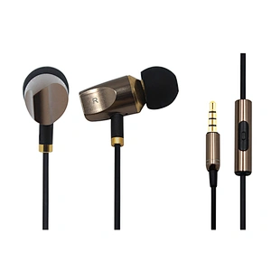 High quality metallic stereo in-ear wired earphone for mobile phone