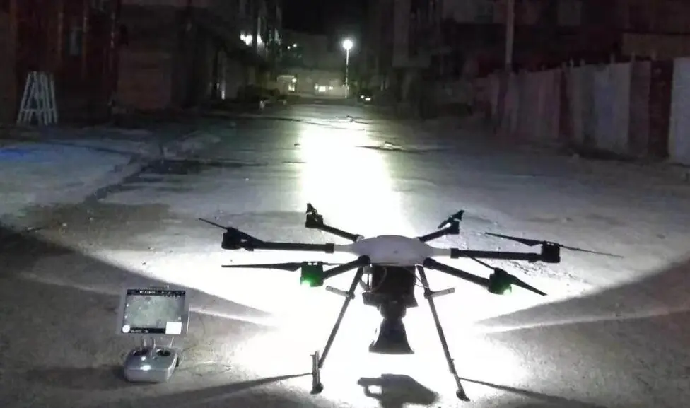 fixed wing mapping drone with light