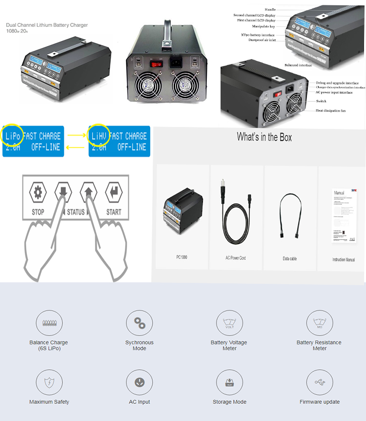 PC1080 charger details