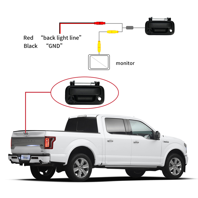 2010 toyota tundra tailgate handle with camera