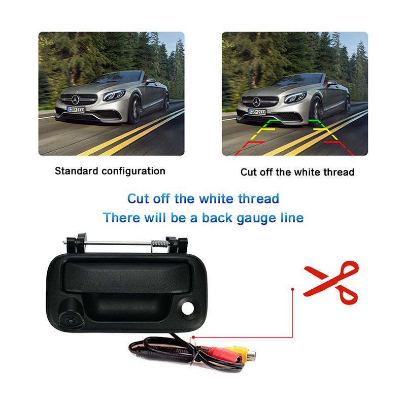 2008 dodge ram tailgate handle backup camera