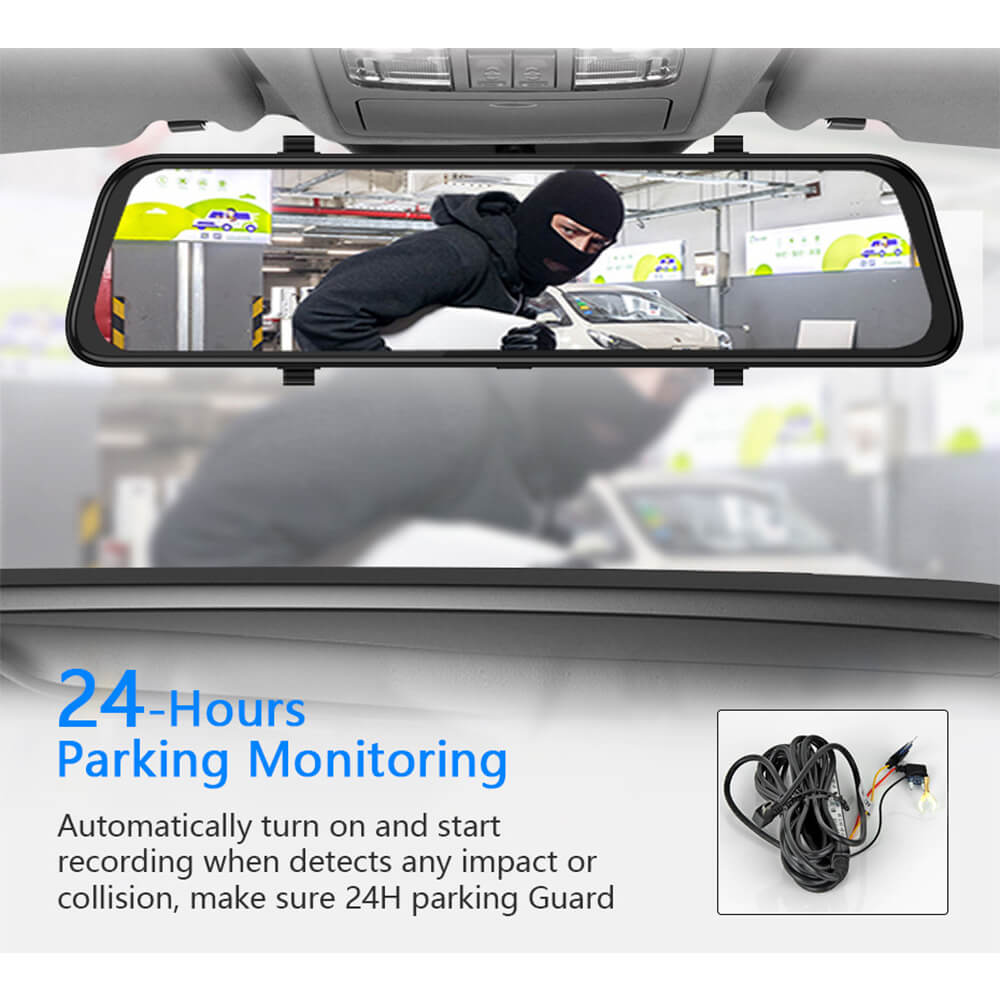 rear view mirror in car dash camera