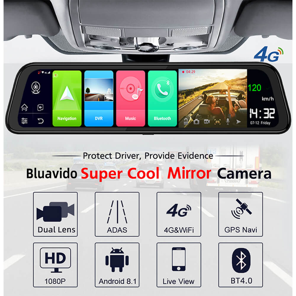 dash camera mirror in car dash camera