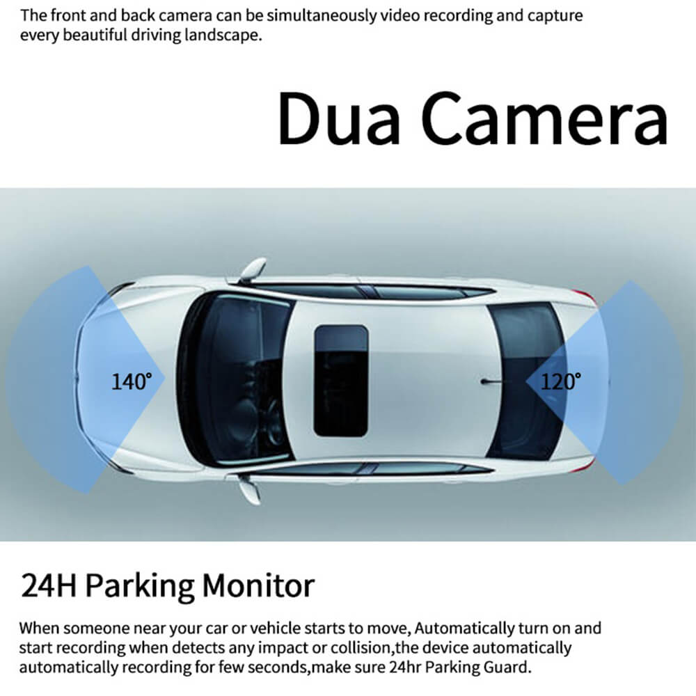 dual camera with car dvr rearview mirror car dvr