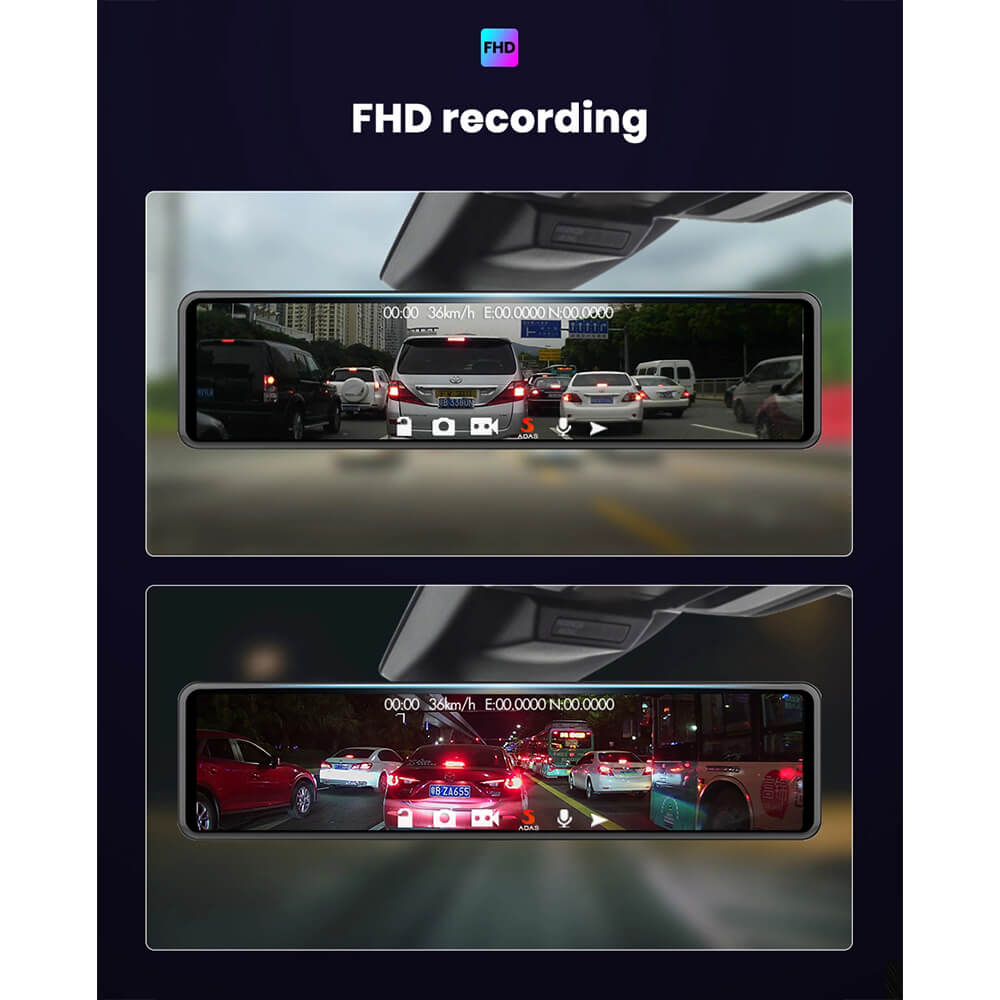 reversing mirror car gps dash cam
