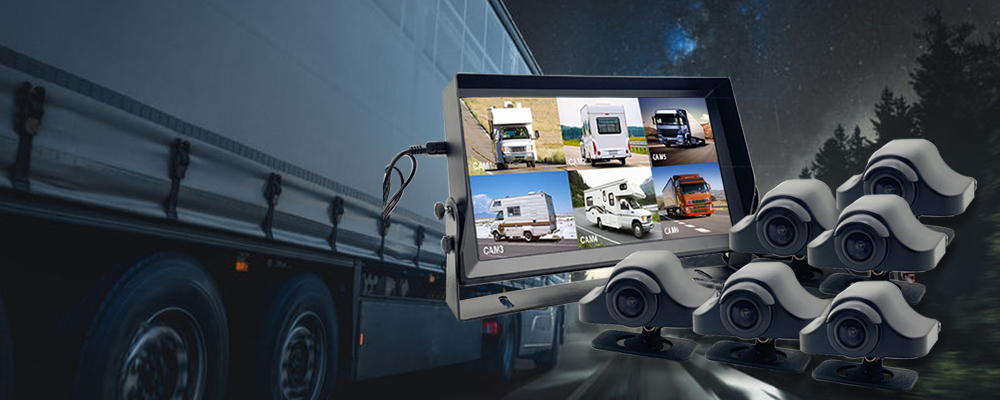 6 channel monitor truck camera system