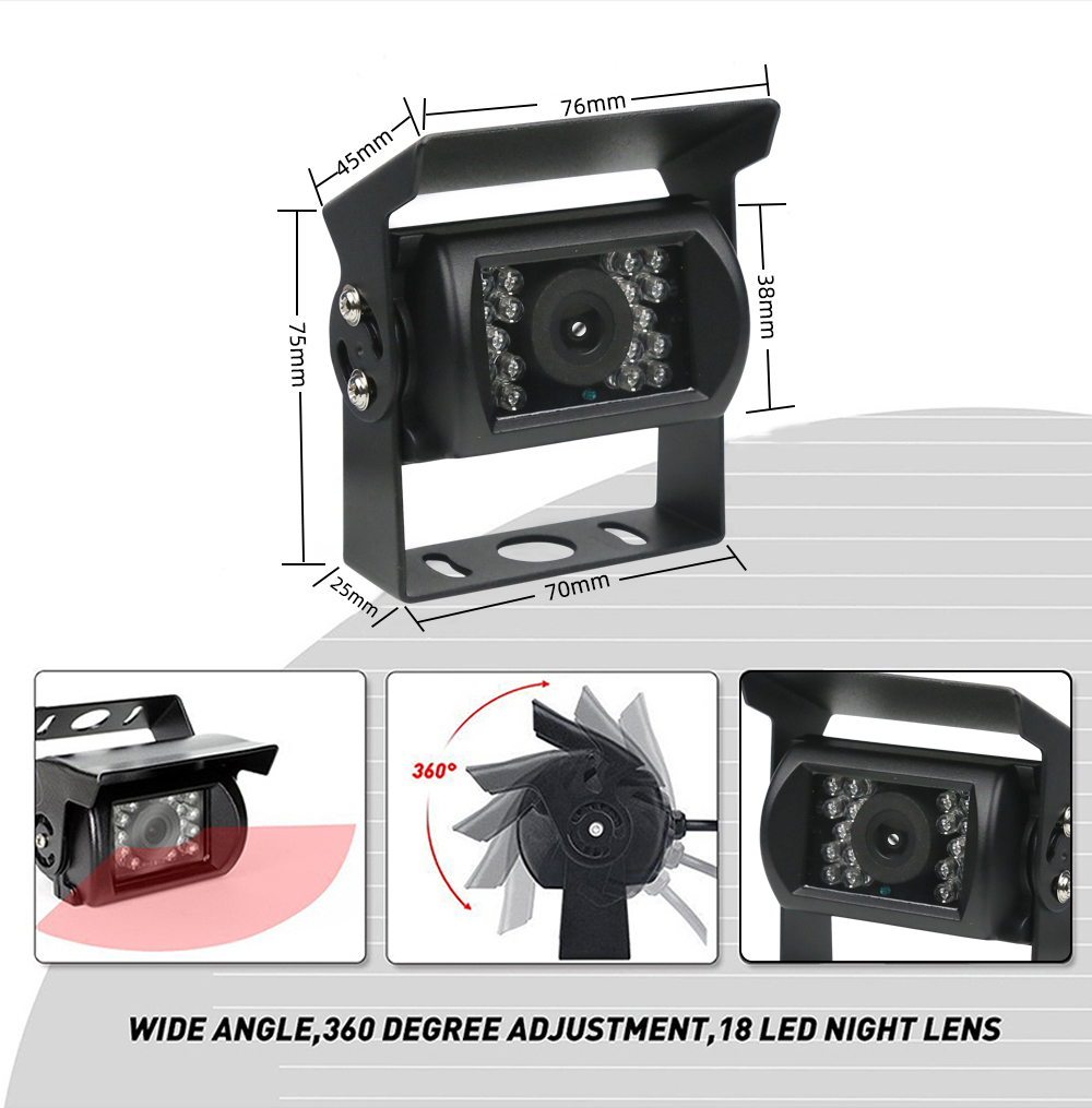rear view camera for truck bus